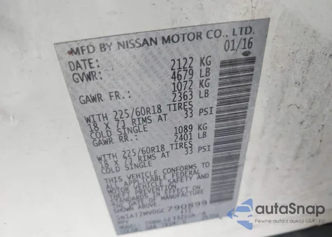 2016 Nissan Rogue Sl из США, поврежденный, VIN 5N1AT2MV0GC790899